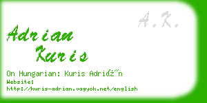 adrian kuris business card